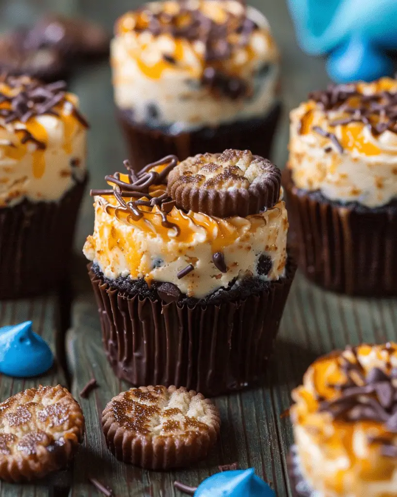 Cookie Monster Cheesecake Cups