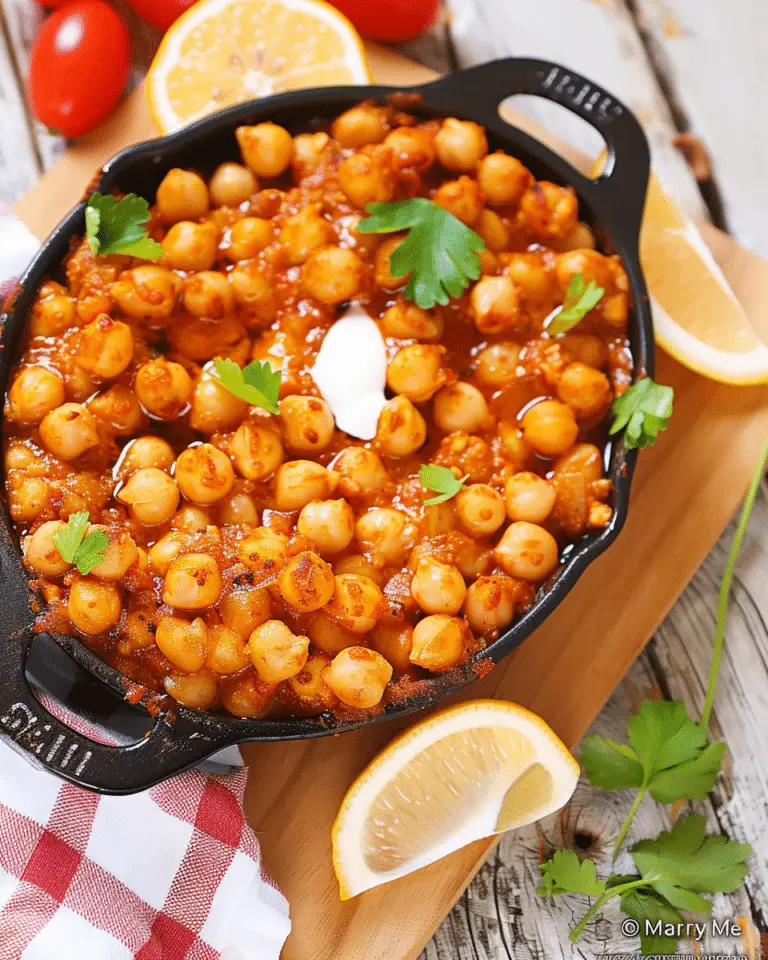 Creamy Harissa Chickpeas
