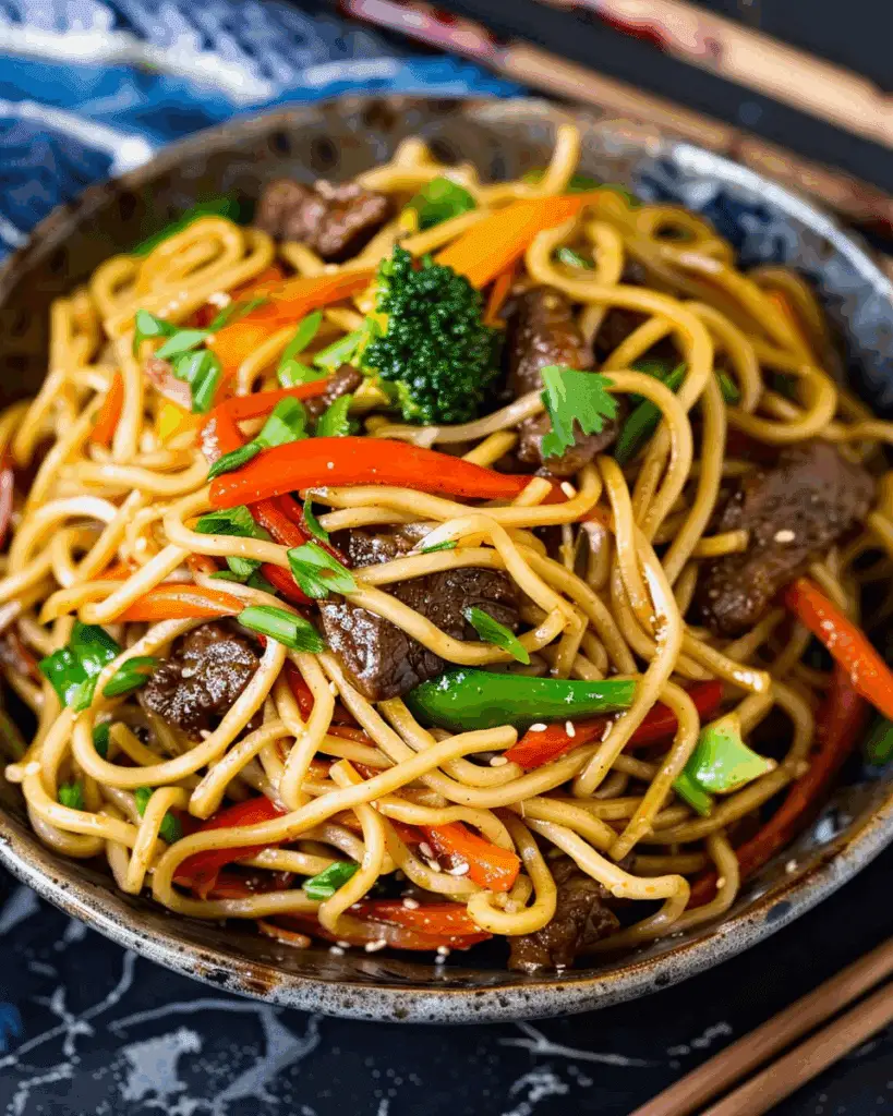 Crispy Chilli Beef Noodles