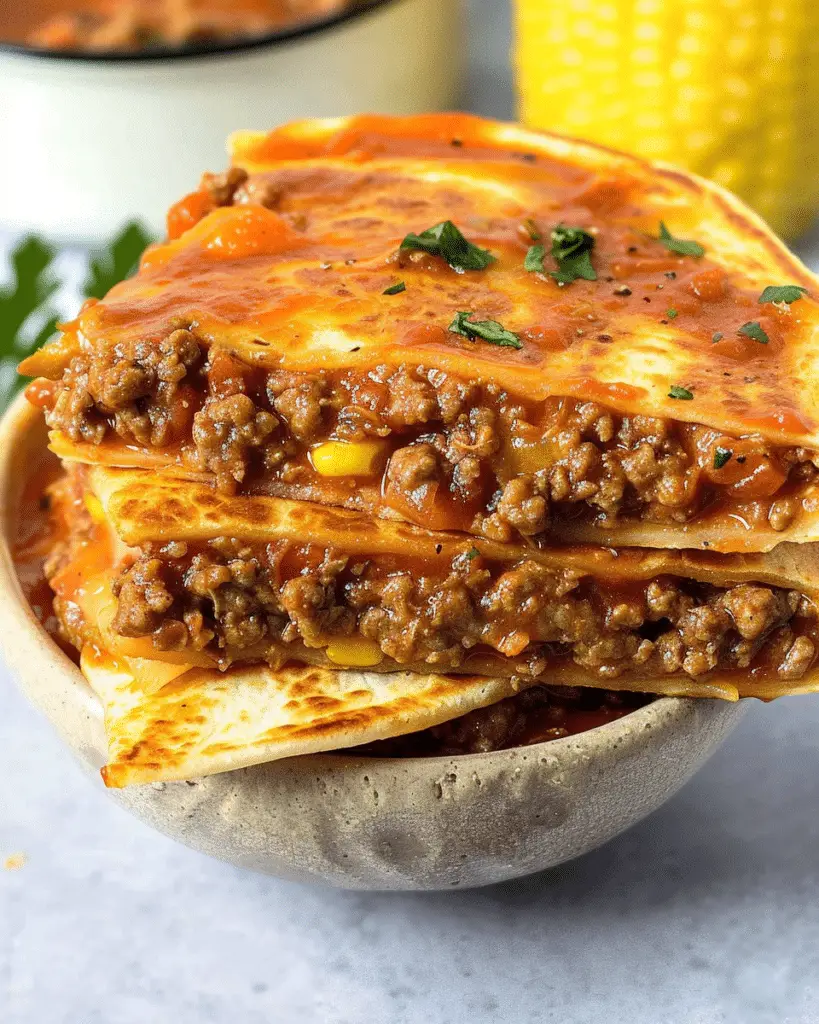 Easy Mexican Beef Quesadilla