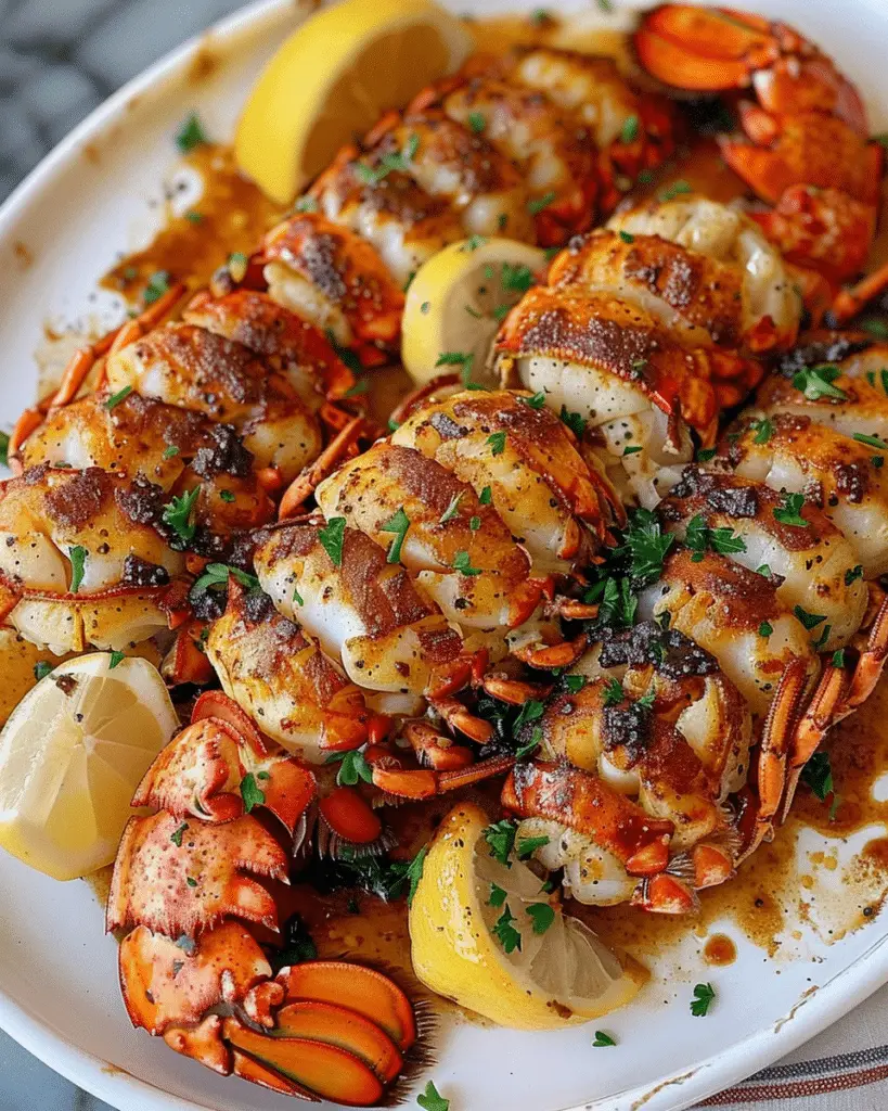 Garlic Butter Lobster Tail & Scallops Feast