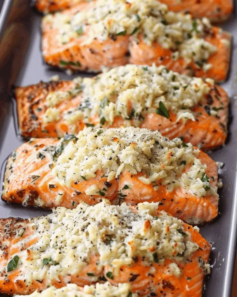 Garlic Butter Salmon with Parmesan Cauliflower Rice