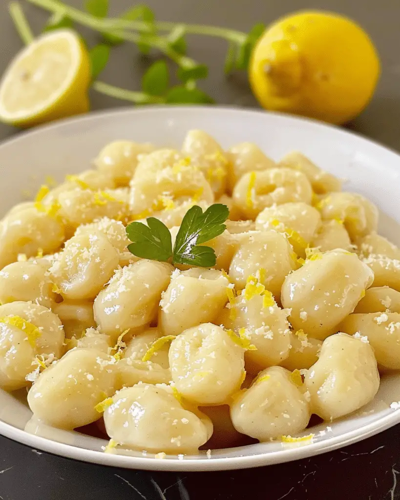 Gnocchi with Lemon & Parmesan Sauce