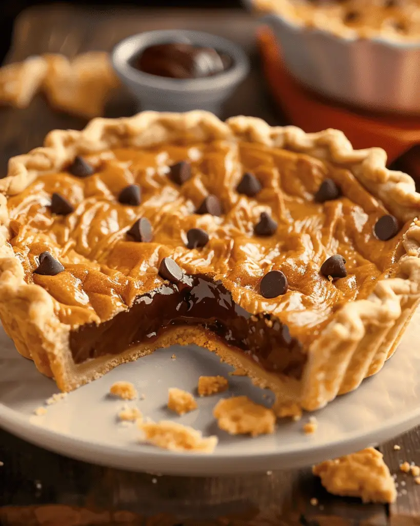 Gooey Chocolate Chip Cookie Pie
