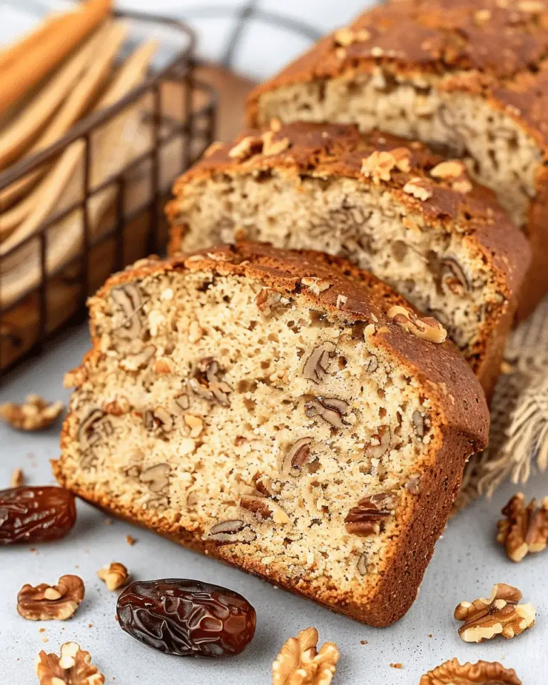 Date Walnut Bread (No Eggs, No Added Sugar, No Dairy)