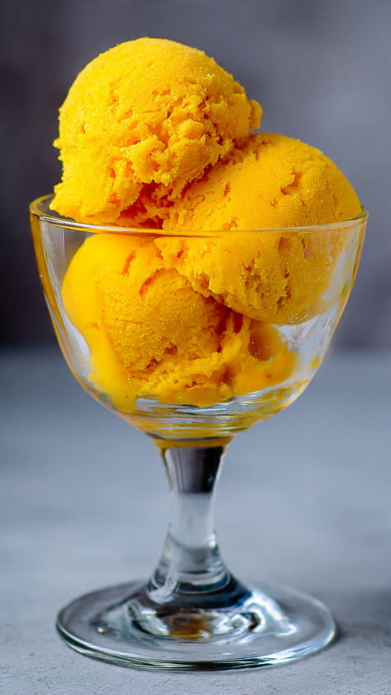 Homemade Mango Coconut Soft Serve