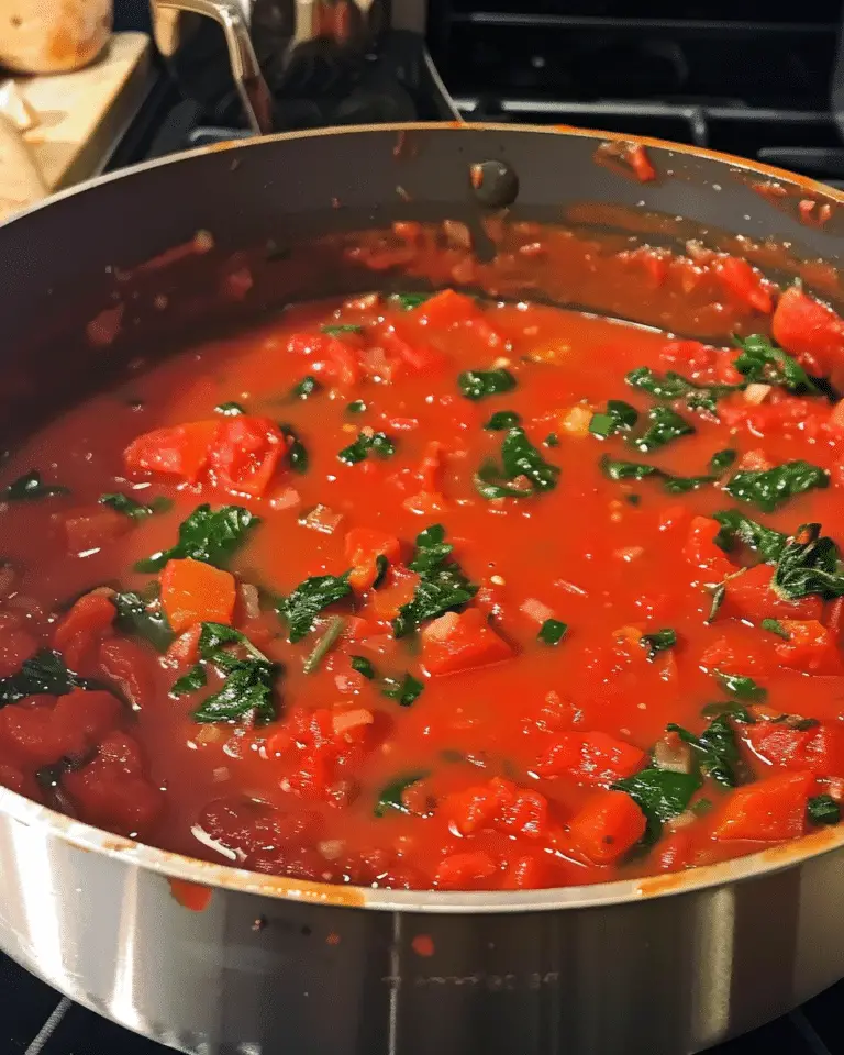 Homemade Tomato Basil Pasta Sauce