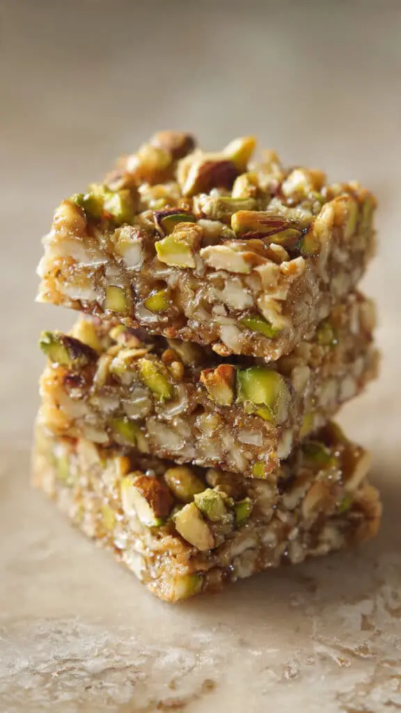 Honey Pistachio Energy Squares