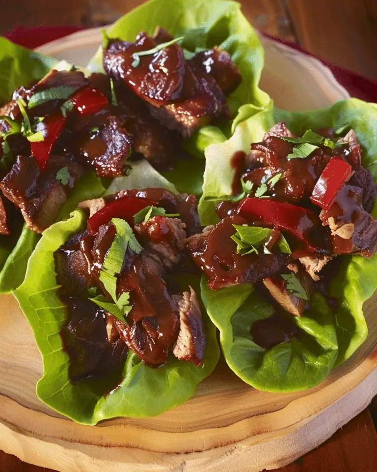 Honey Garlic Beef Lettuce Wraps