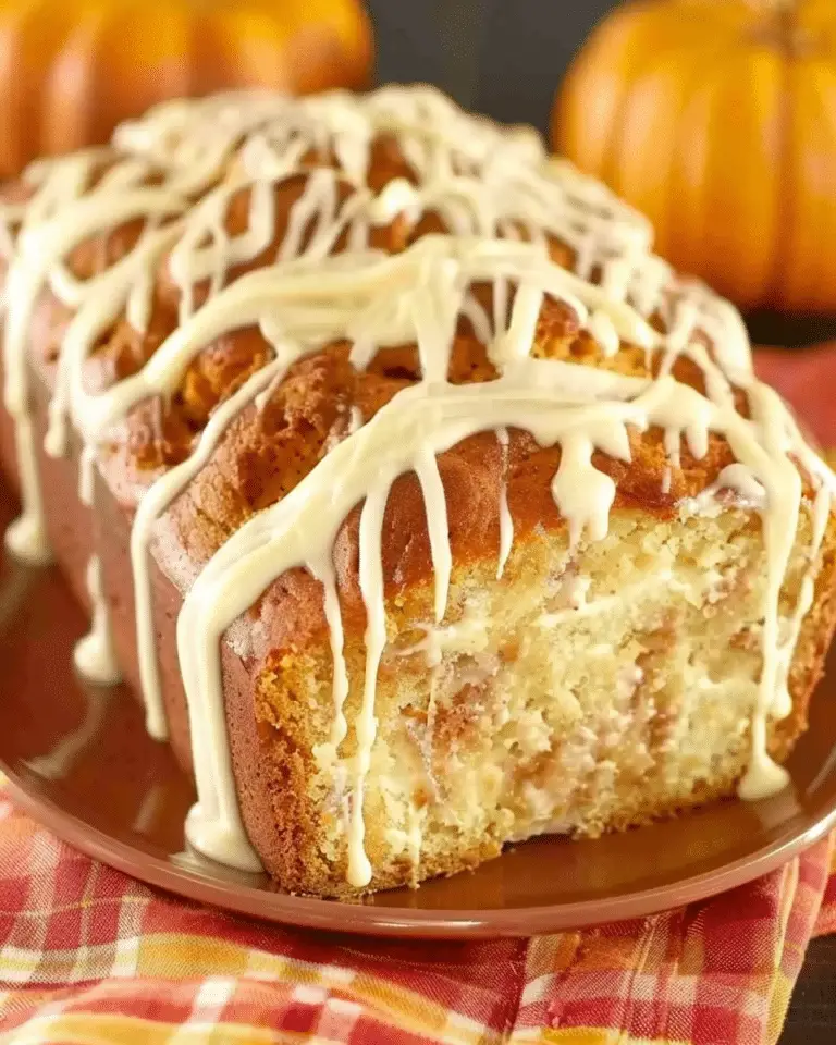 Pumpkin Bread with Cream Cheese Swirl