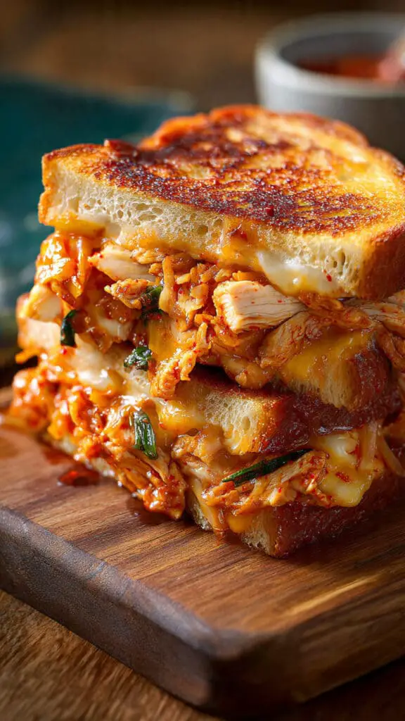 Kimchi Chicken Melt Sandwich