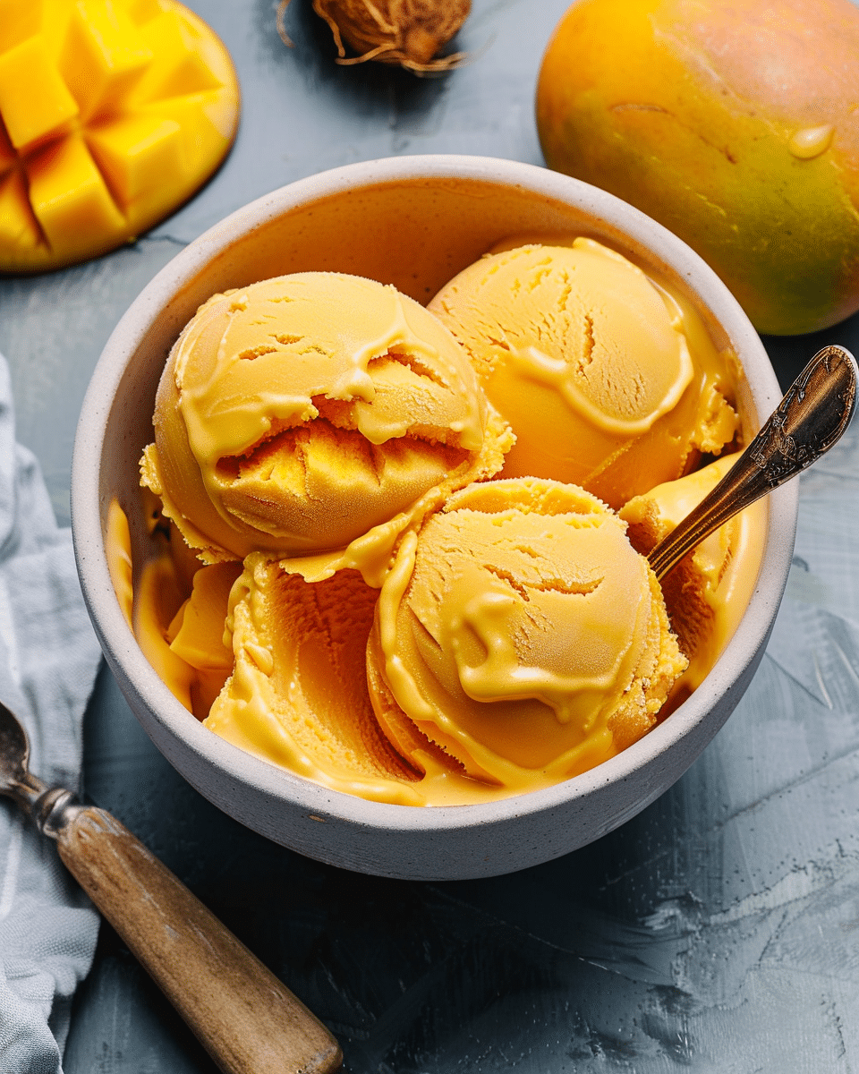 Mango Coconut Ice Cream