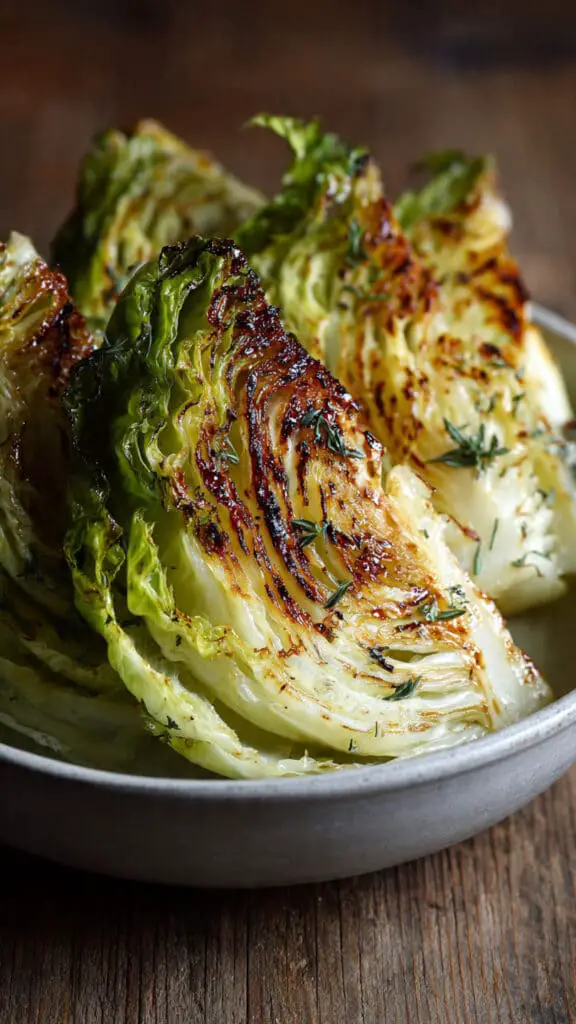 Miso Butter Roasted Cabbage Wedges