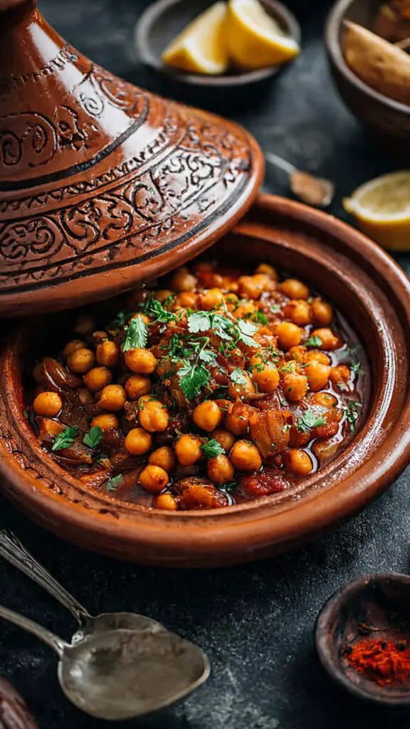 Moroccan Chickpea Tagine with Preserved Lemons