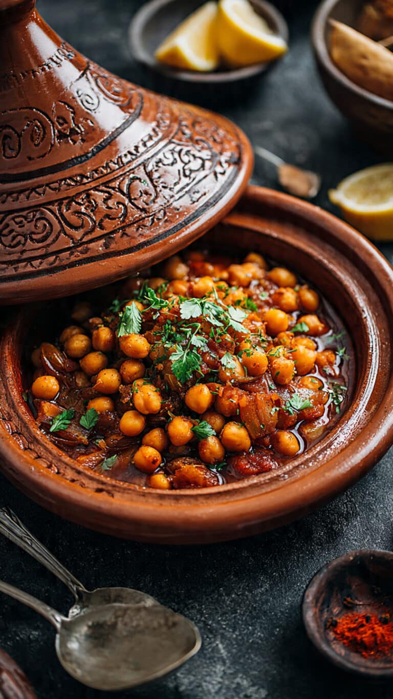 Moroccan Chickpea Tagine with Preserved Lemons