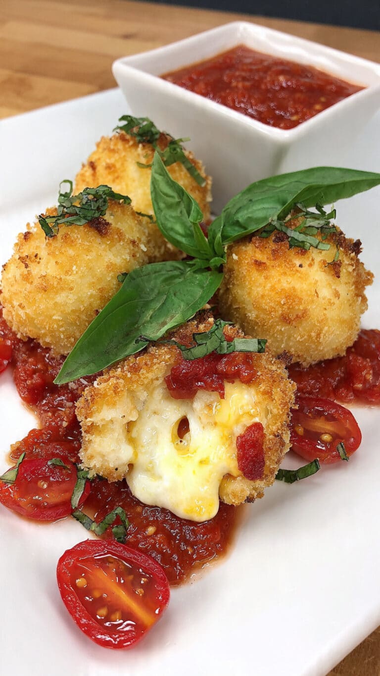 Mozzarella Stuffed Chicken Meatballs
