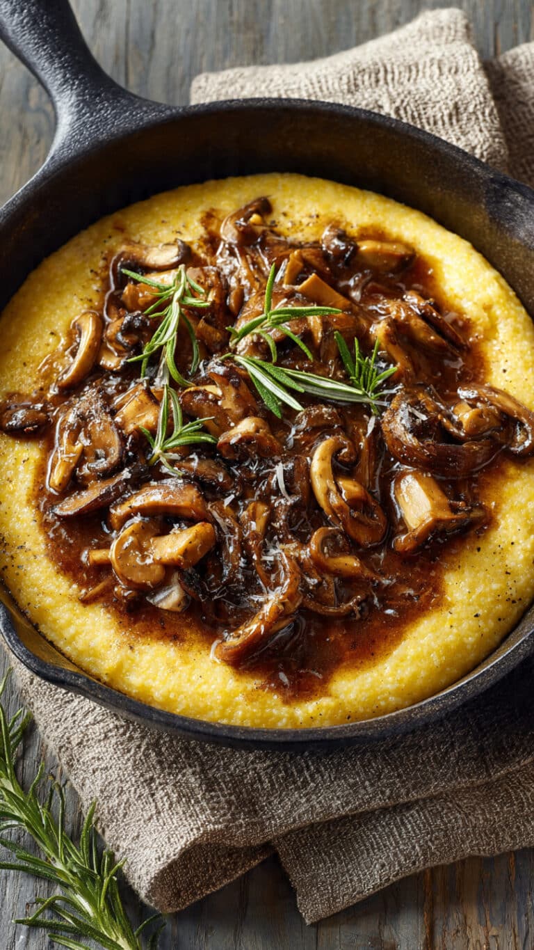 Mushroom Ragù with Polenta