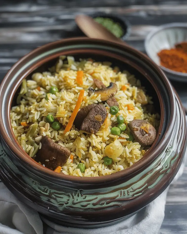 Clay Pot Mushroom Rice