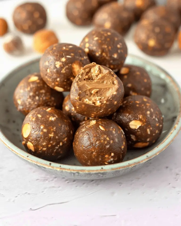 Hazelnut Chocolate Energy Balls (5-Ingredient Clean Snack)