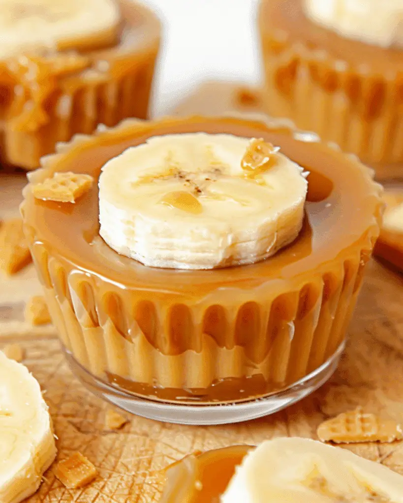No-Bake Biscoff Banana Caramel Cups