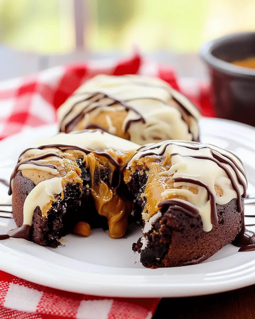 Peanut Butter Chocolate Lava Cakes