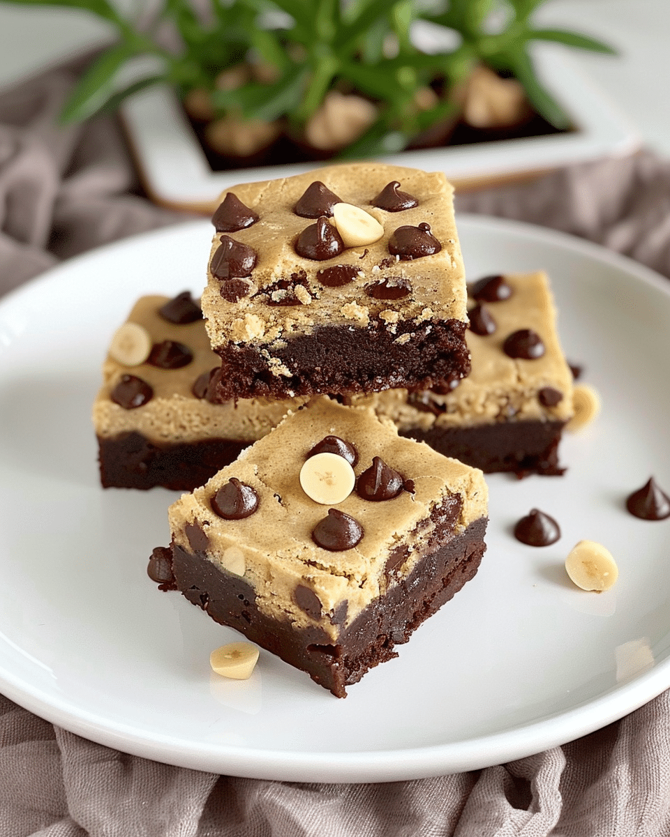 Peanut Butter Cookie Dough Brownies