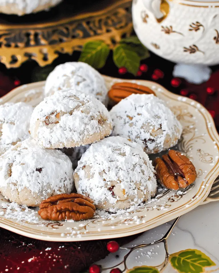 Pecan Snowball Cookies (No Eggs, No Butter)