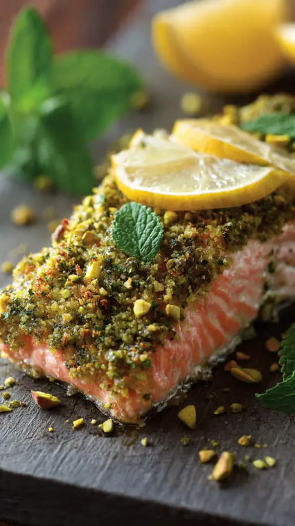 Pistachio Crusted Salmon with Citrus Gremolata