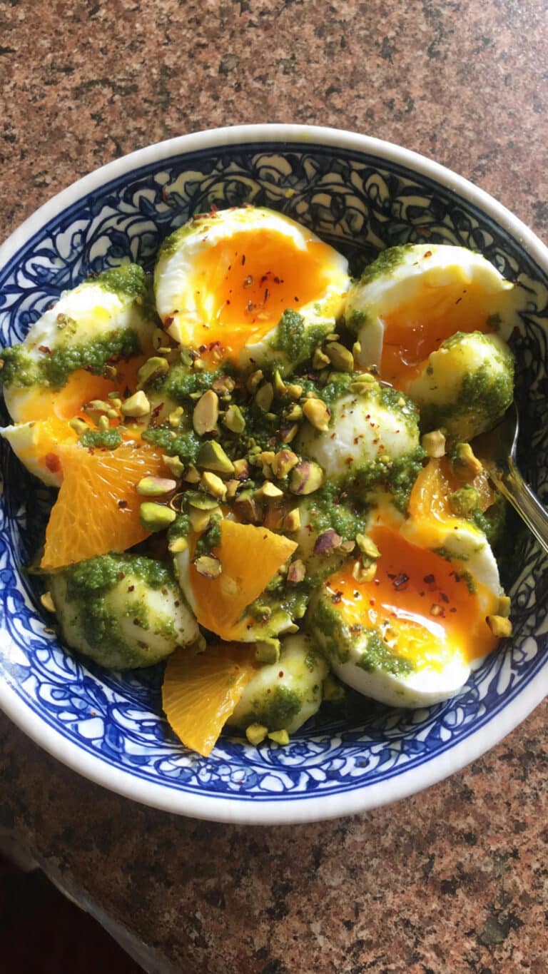 Pistachio Pesto Gnocchi with Burrata and Lemon