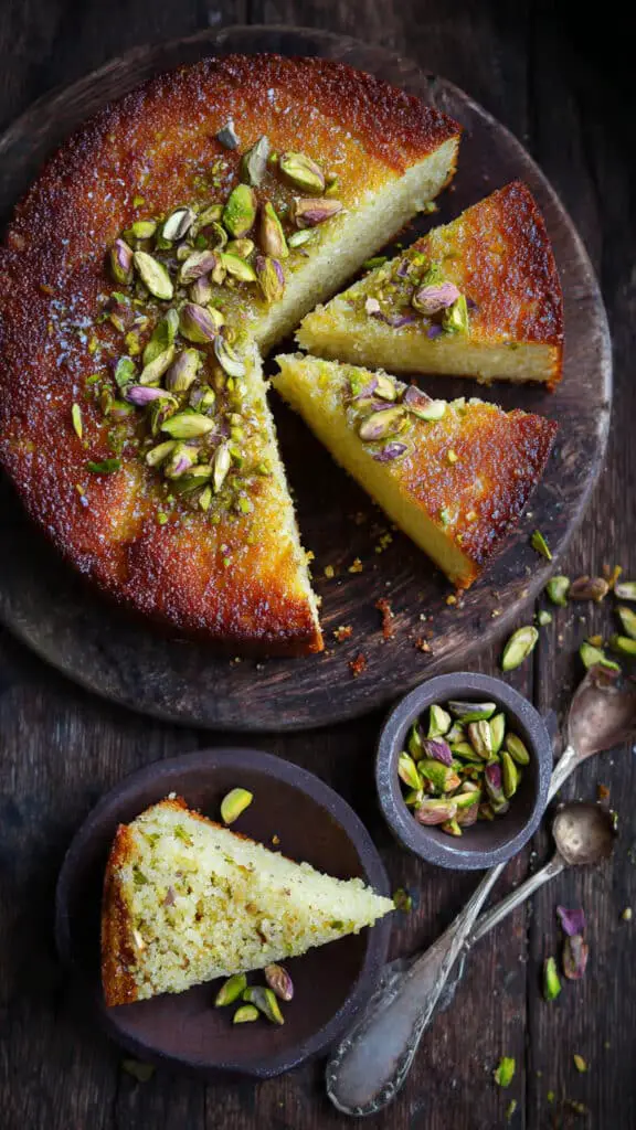 Pistachio Semolina Cake