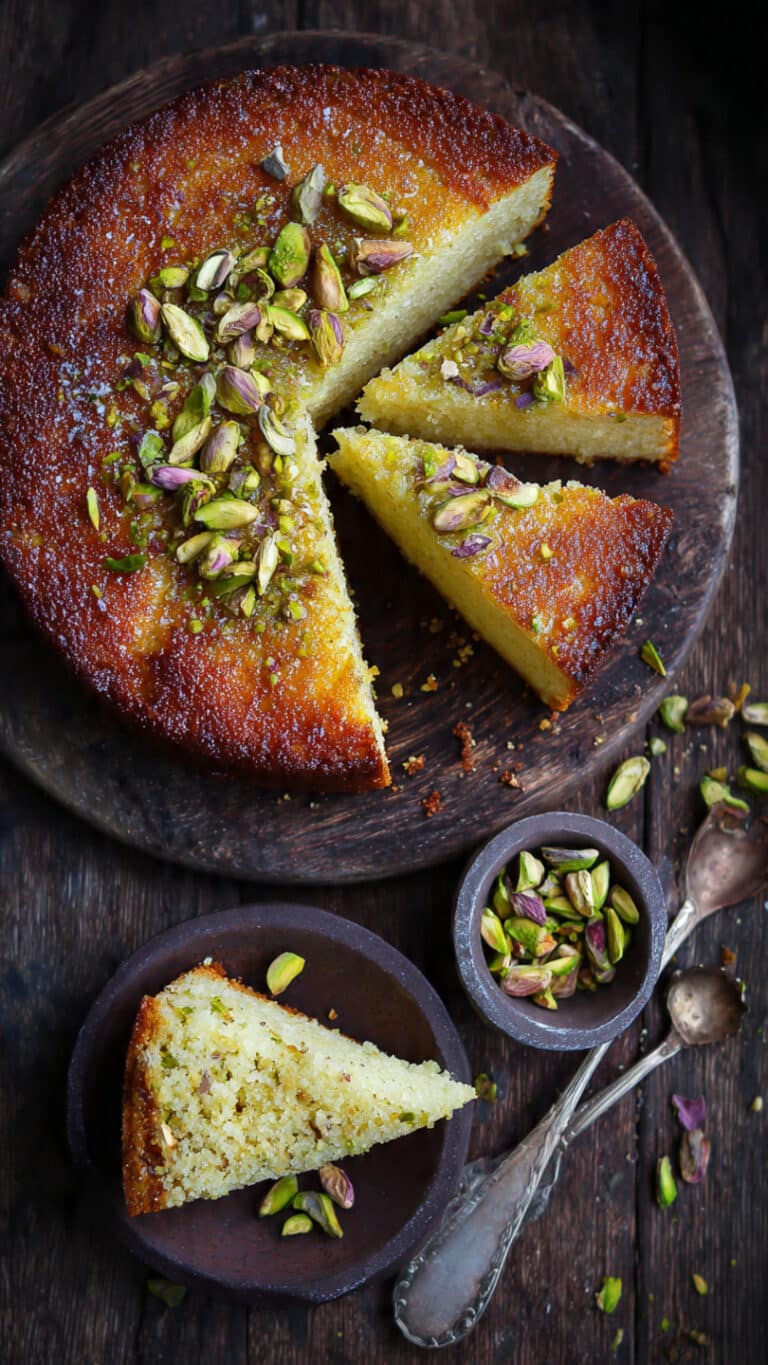 Pistachio Semolina Cake