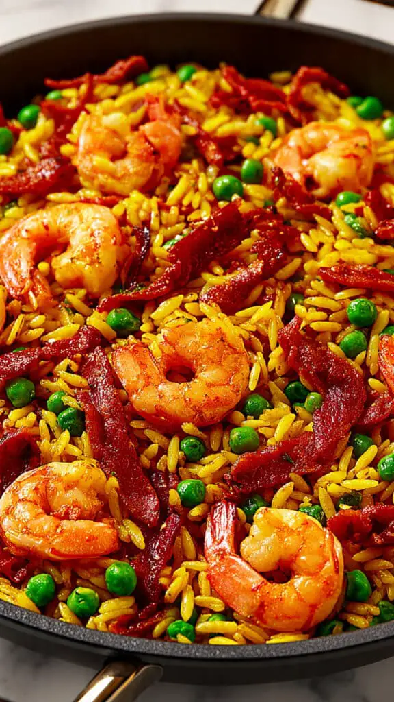 Shrimp and Saffron Orzo