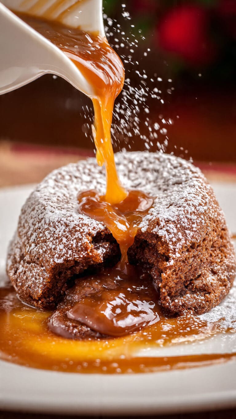 Spiced Caramel Chocolate Lava Cakes