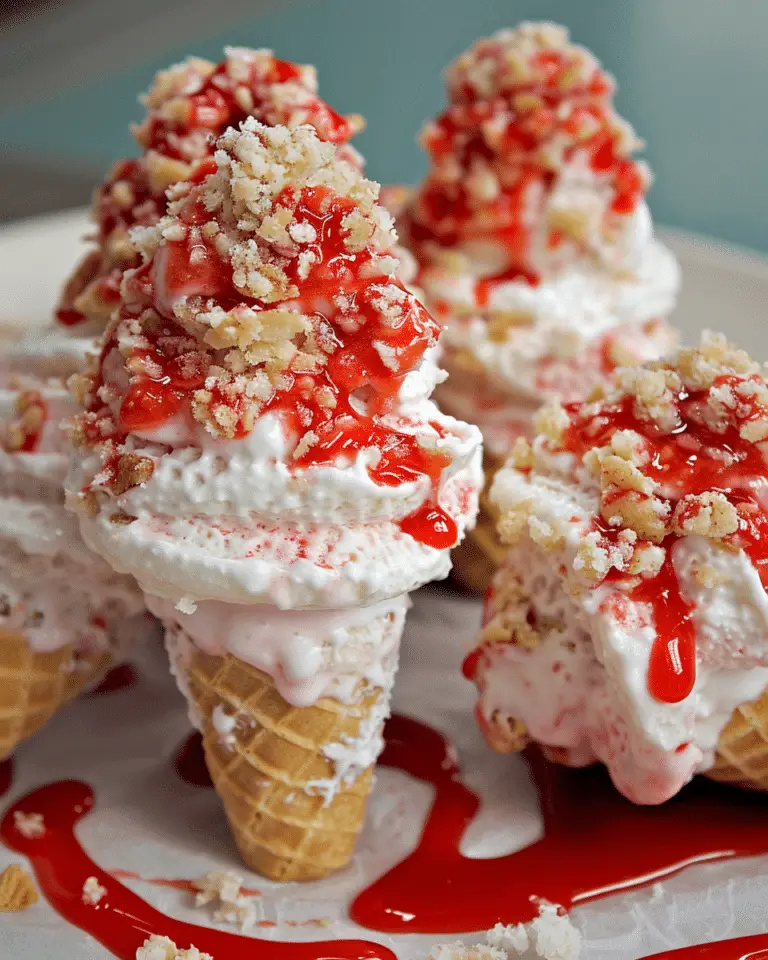 Strawberry Crunch Cheesecake Cones