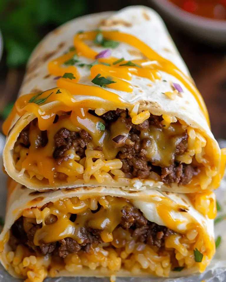 Taco Bell Inspired Beefy Melt Burrito