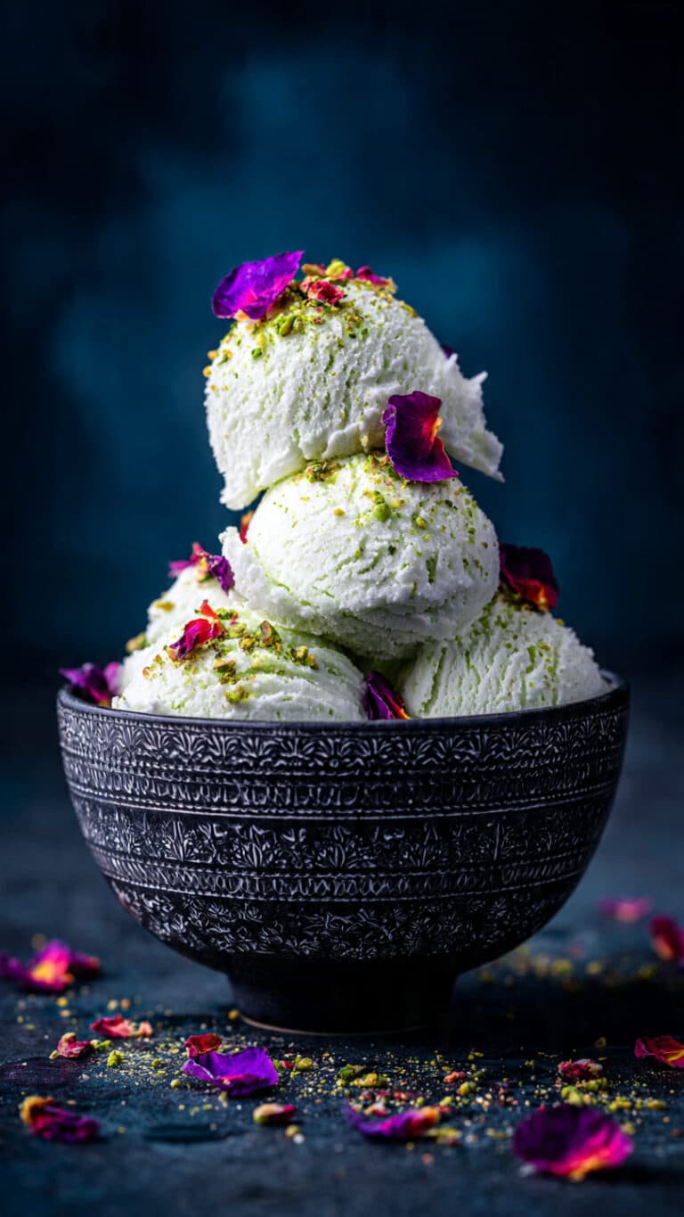 Cranberry and Pistachio Ice Cream