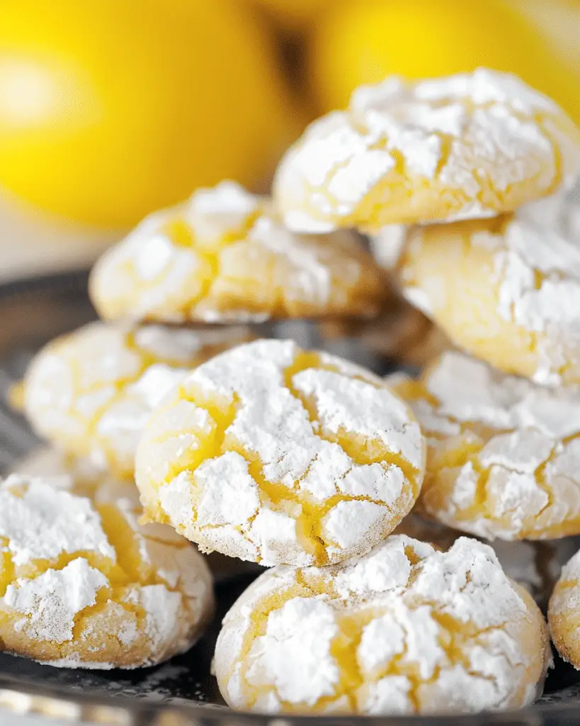 BEST Lemon Crinkle Cookies Recipe