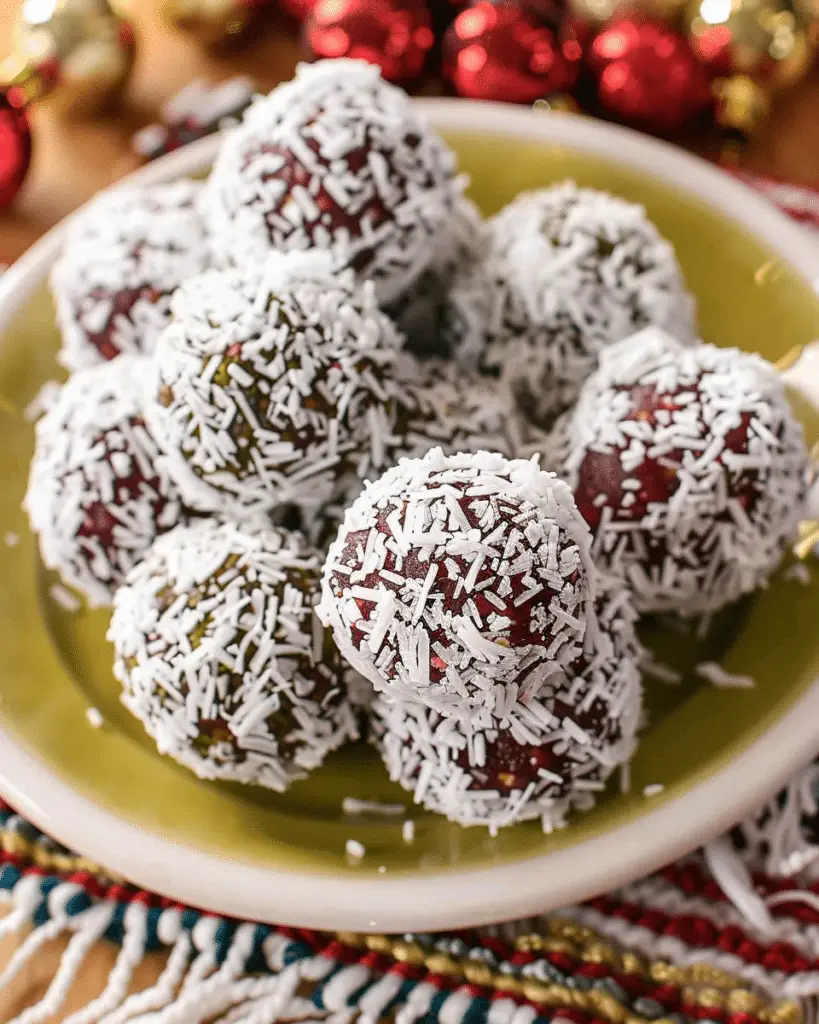 Nourishing Christmas Energy Balls (Matcha Pistachio, No-Bake)