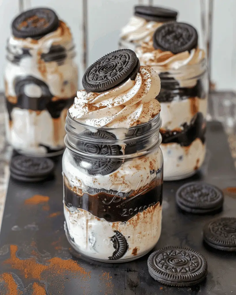 Oreo Cheesecake Jars (Made With Cottage Cheese)