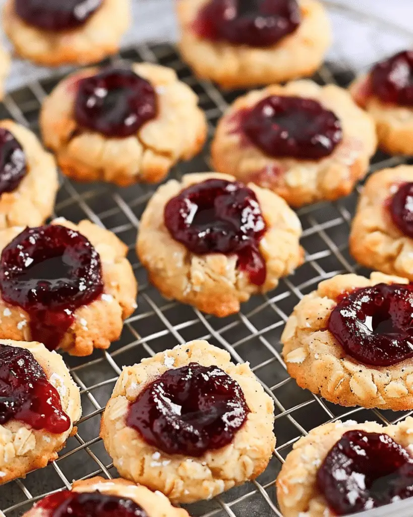 3-Ingredient Oat Thumbprint Cookies (Oil-Free, Low-Calories)