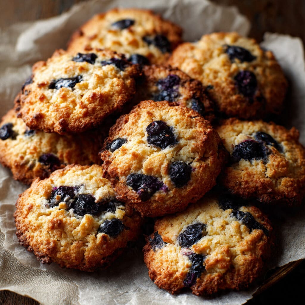 Blueberry Muffin Cookies (4 Ingredients, No Eggs, No Dairy)