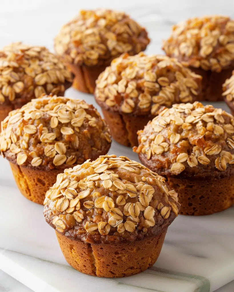 Apple Sauce Muffins with Greek Yogurt and Oats