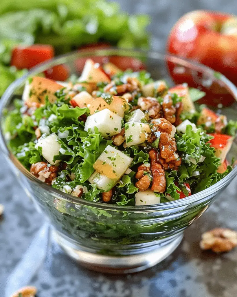 Apple Walnut Salad with Maple Dijon Vinaigrette