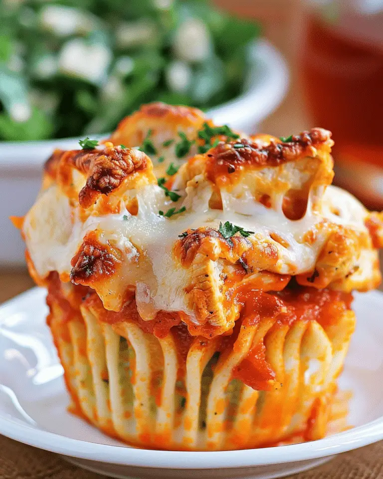 Easy Chicken Parmesan Crescent Cups