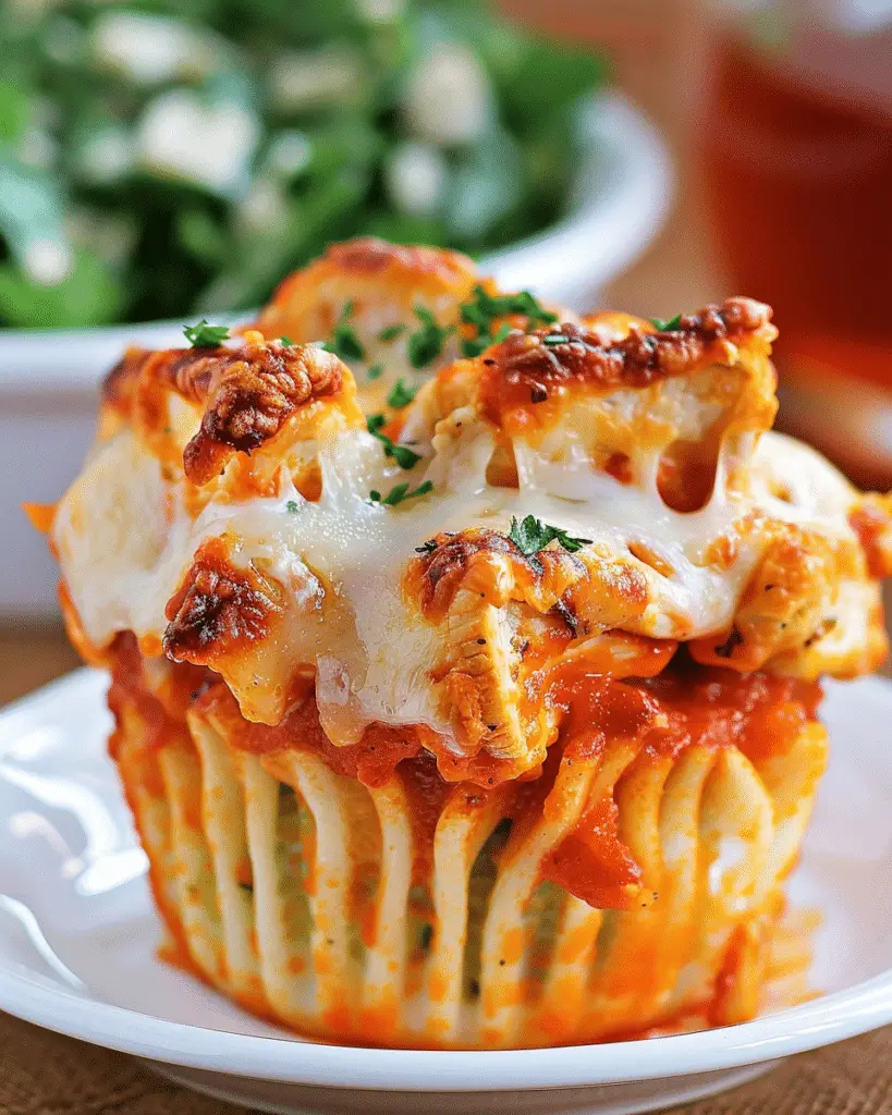 Easy Chicken Parmesan Crescent Cups