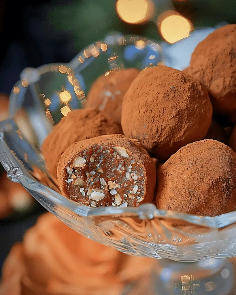 Chocolate Almond No-Bake Truffles