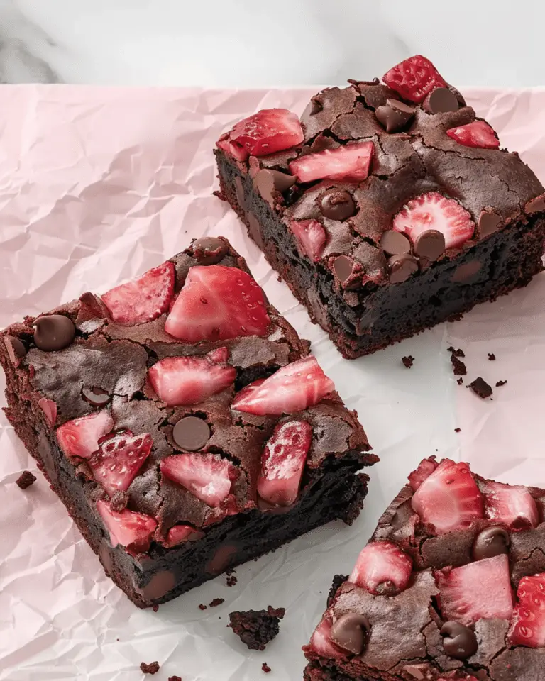 Chocolate Strawberry Brownies