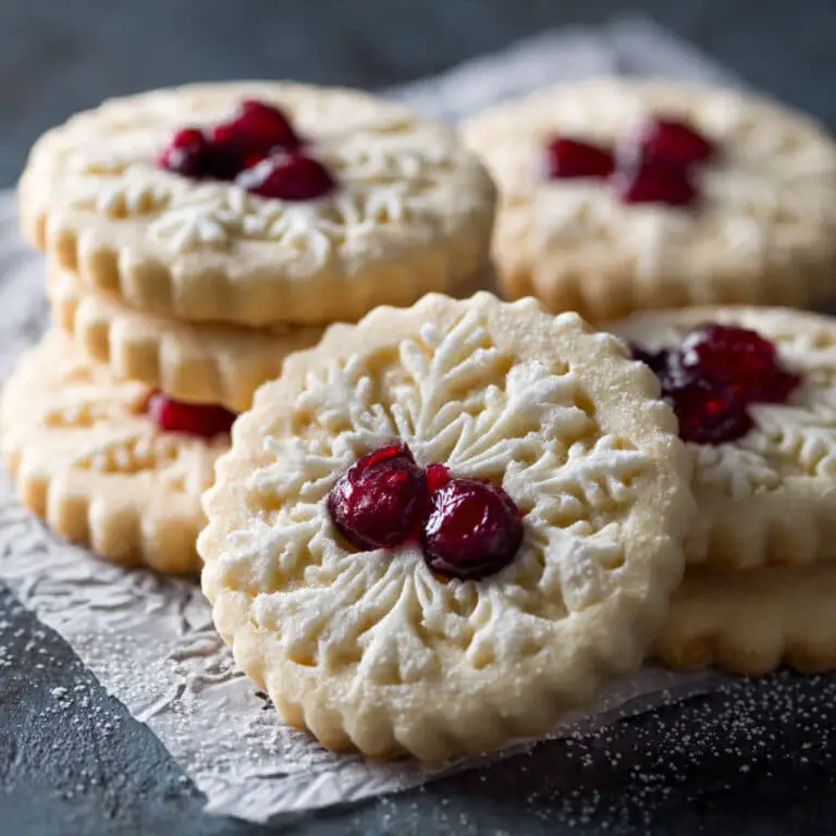 Christmas Maraschino Cherry Shortbread Cookies