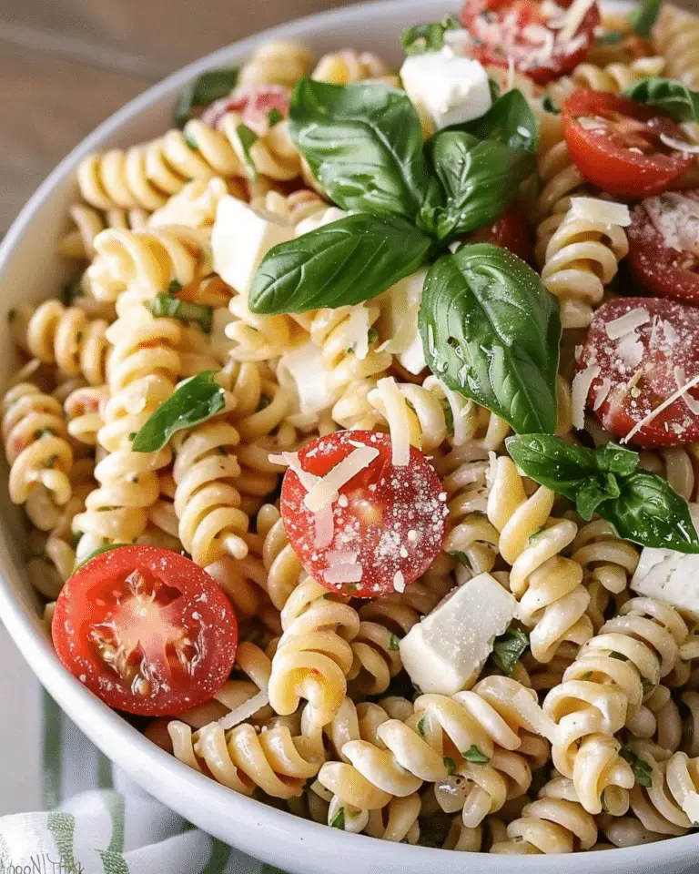 Creamy Caprese Pasta Salad