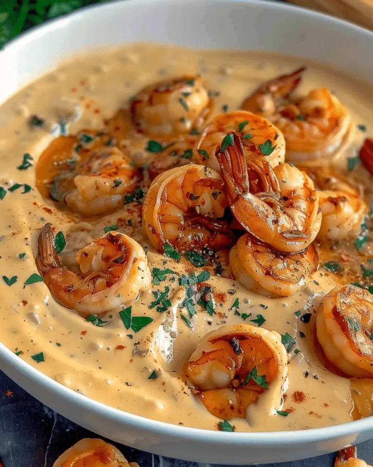 Creamy Garlic Shrimp Over Mashed Potatoes